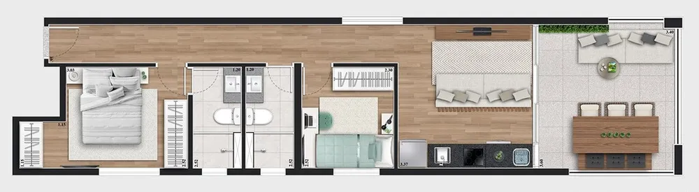 Apartamento, 1 quarto, 52 m² - Foto 15
