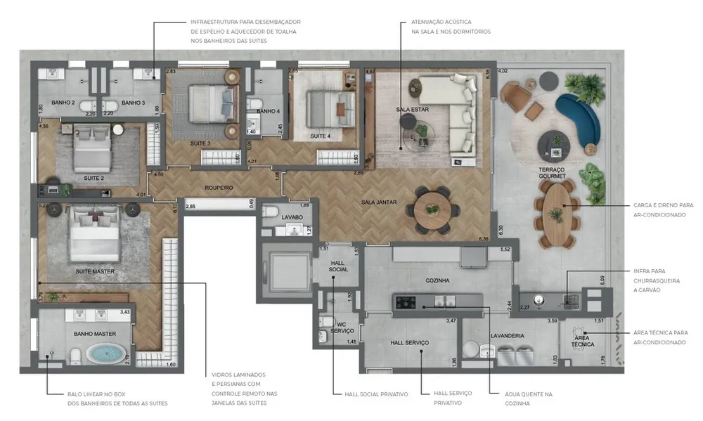 Apartamento, 4 quartos, 220 m² - Foto 24