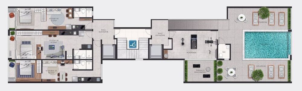 Cobertura, 2 quartos, 119 m² - Foto 1