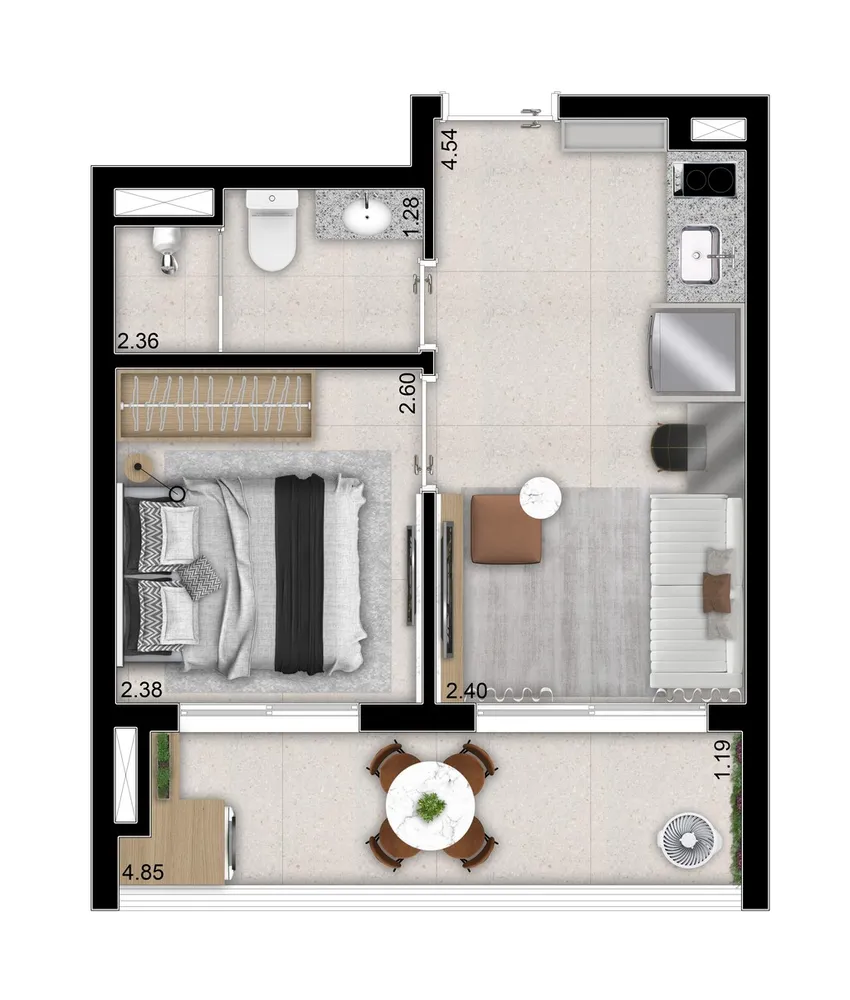 Apartamento, 1 quarto, 45 m² - Foto 6