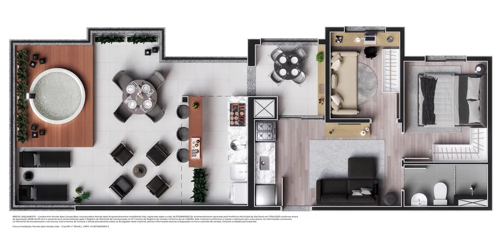 Cobertura, 2 quartos, 67 m² - Foto 12