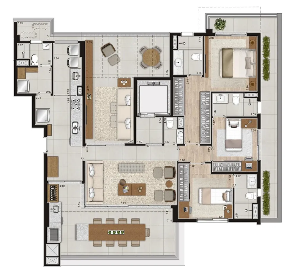 Apartamento, 3 quartos, 179 m² - Foto 11