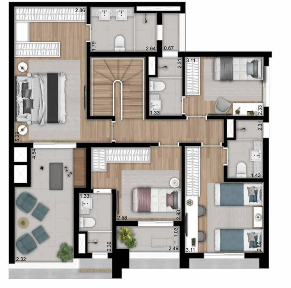 Cobertura, 4 quartos, 191 m² - Foto 15