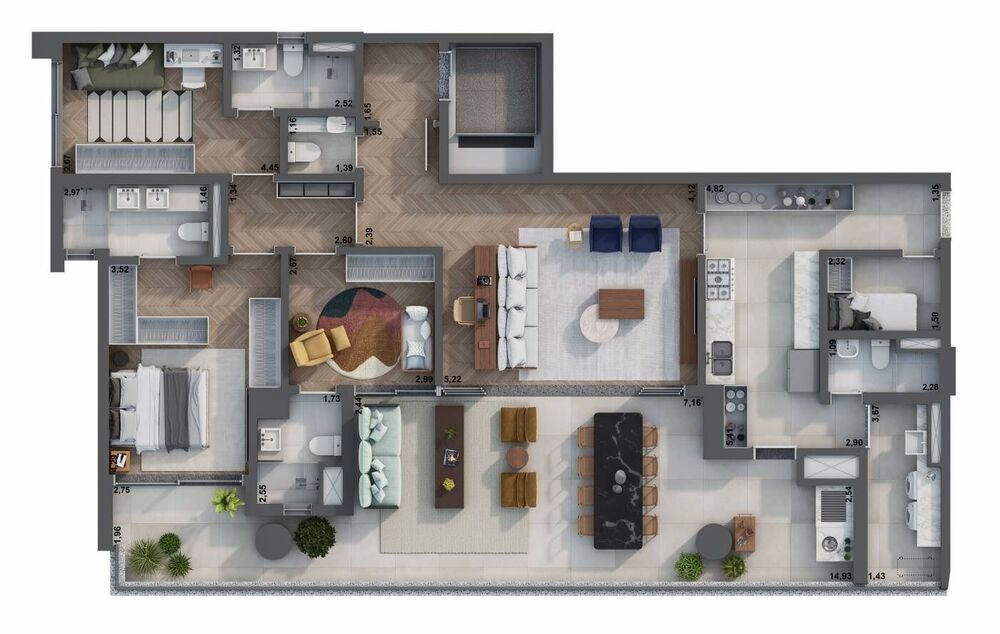 Apartamento à venda com 3 quartos, 174m² - Foto 23