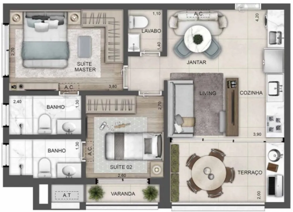 Cobertura, 4 quartos, 164 m² - Foto 14