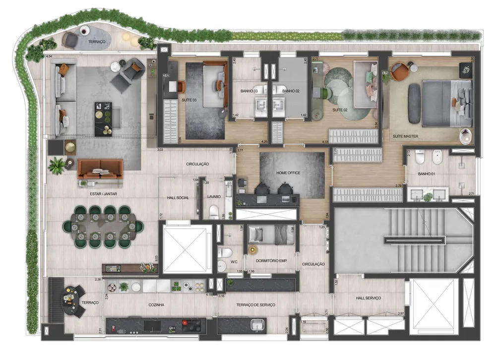 Cobertura, 4 quartos, 398 m² - Foto 21