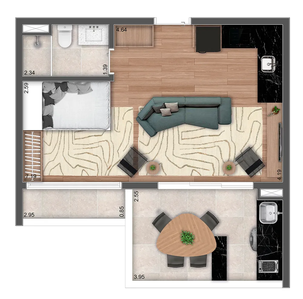 Cobertura, 1 quarto, 125 m² - Foto 15