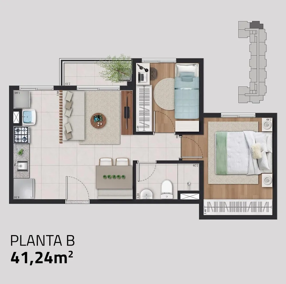 Apartamento, 2 quartos, 61 m² - Foto 13