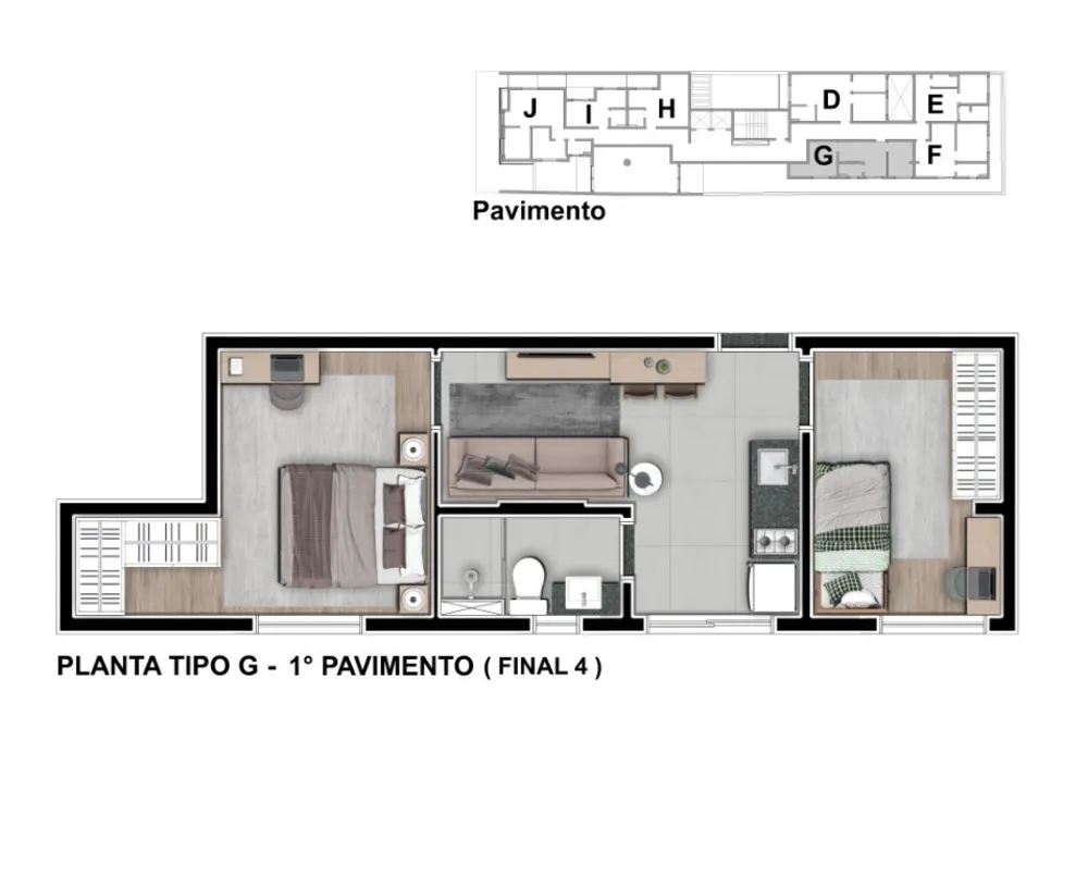 Apartamento, 1 quarto, 54 m² - Foto 15
