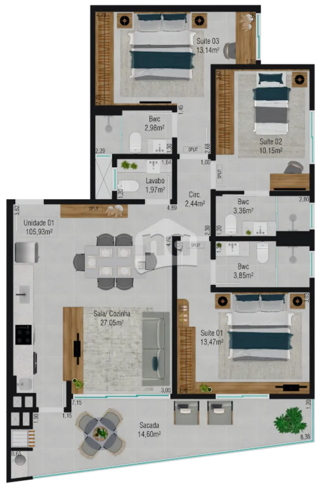 Apartamento, 3 quartos, 106 m² - Foto 12