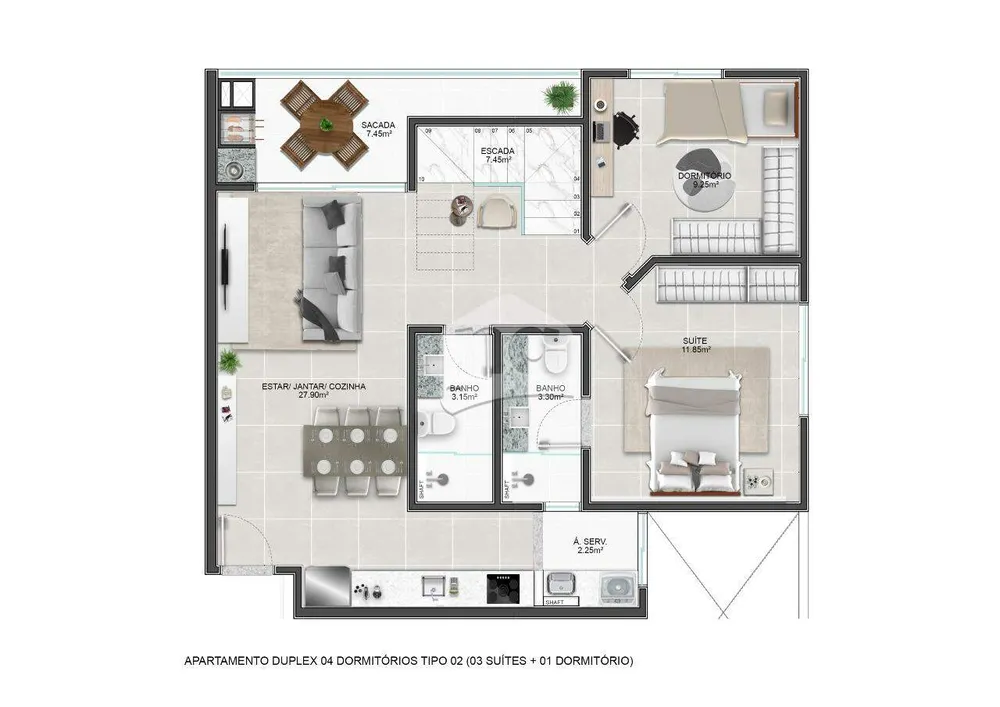Cobertura, 1 quarto, 90 m² - Foto 8