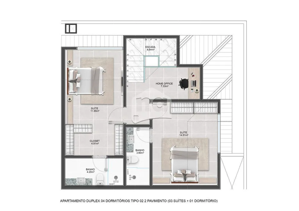 Cobertura, 1 quarto, 90 m² - Foto 9