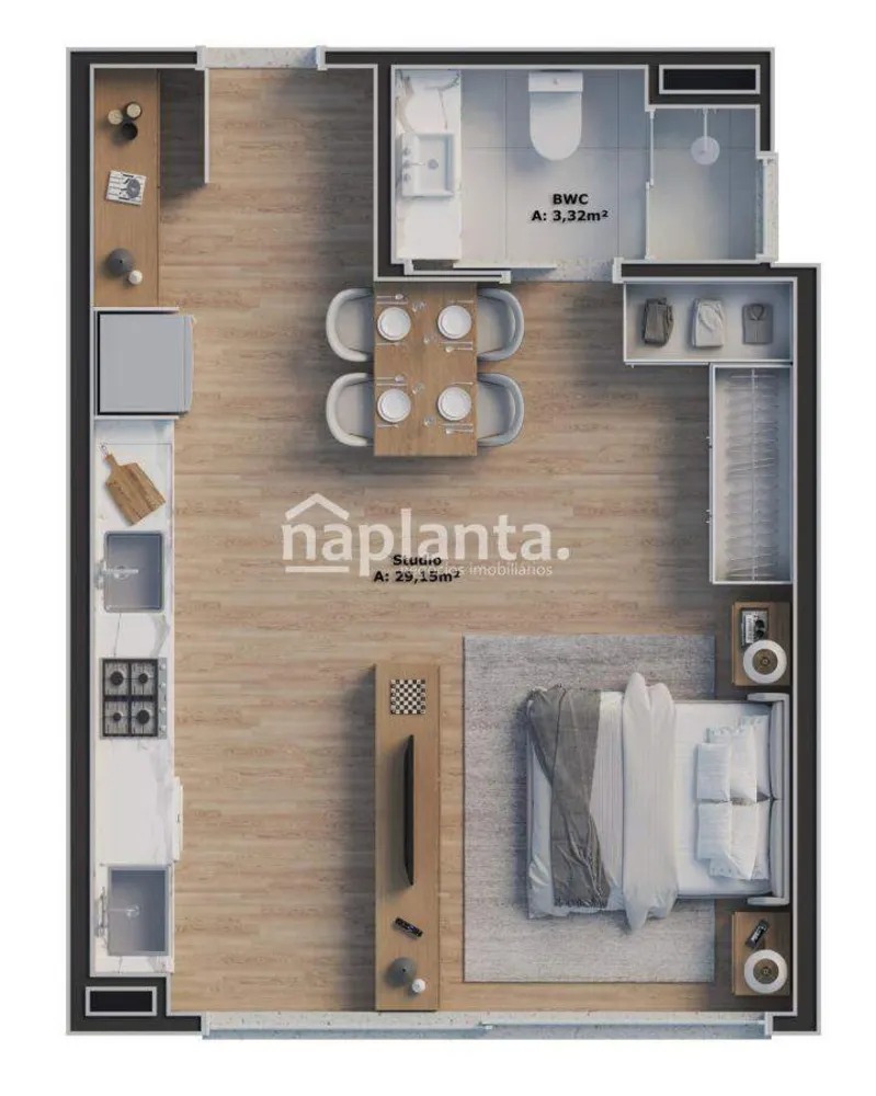 Flat/Apart Hotel, 1 quarto, 37 m² - Foto 6