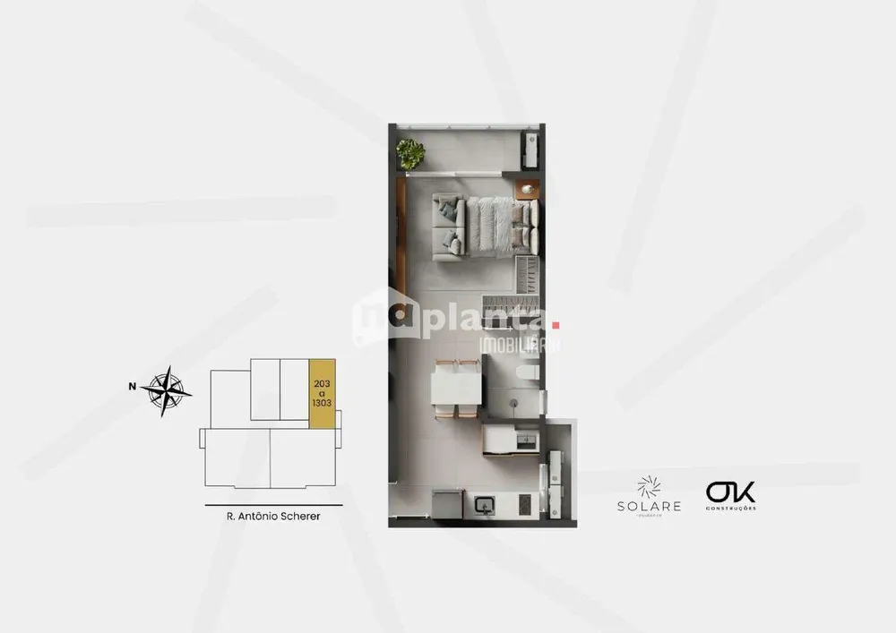 Flat/Apart Hotel, 1 quarto, 39 m² - Foto 2