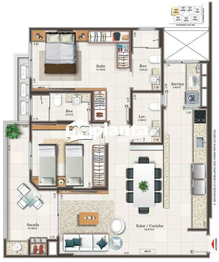Apartamento, 3 quartos, 110 m² - Foto 7