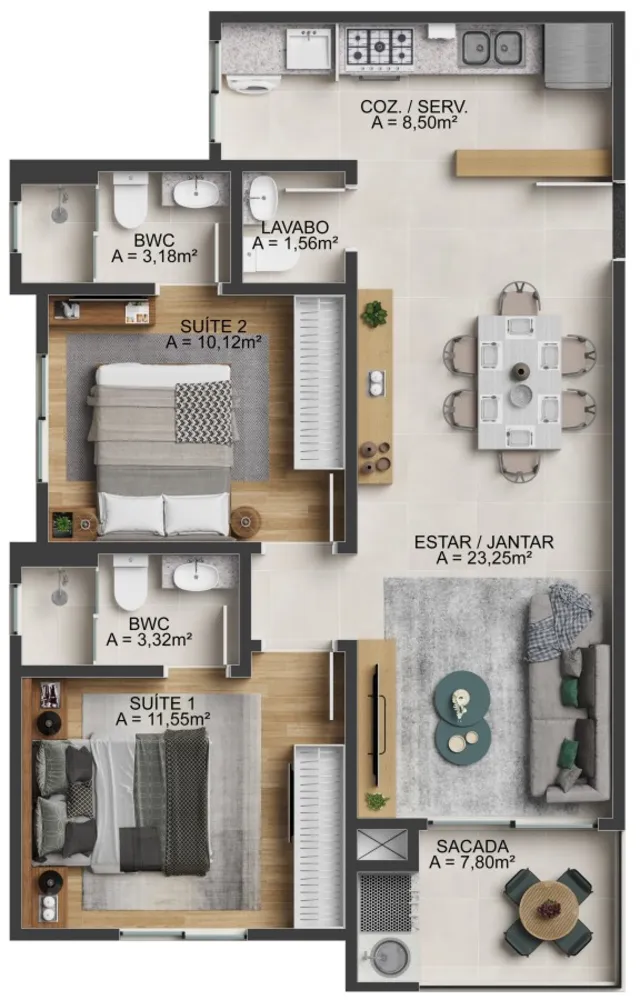 Apartamento, 3 quartos - Foto 7