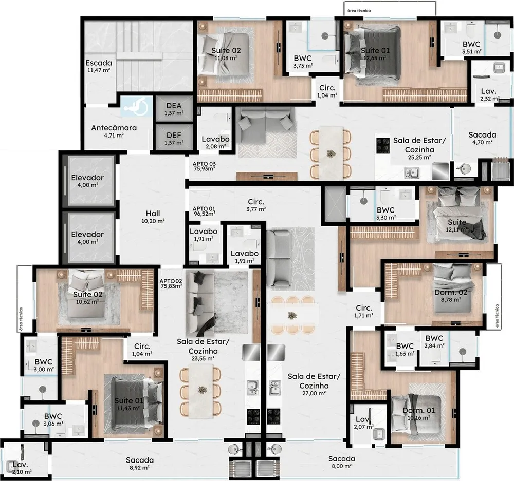 Apartamento, 3 quartos - Foto 12