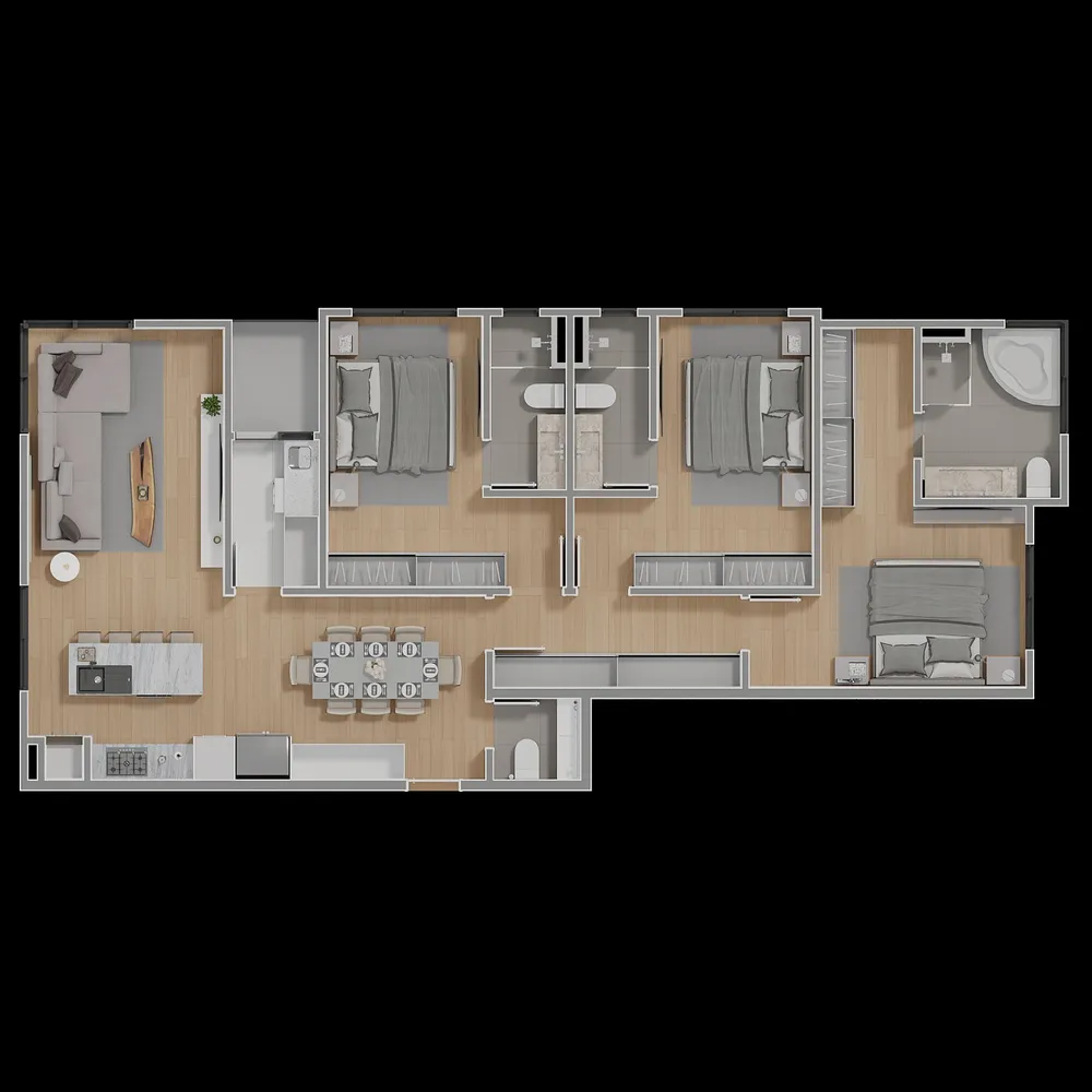 Apartamento, 4 quartos, 100 m² - Foto 4