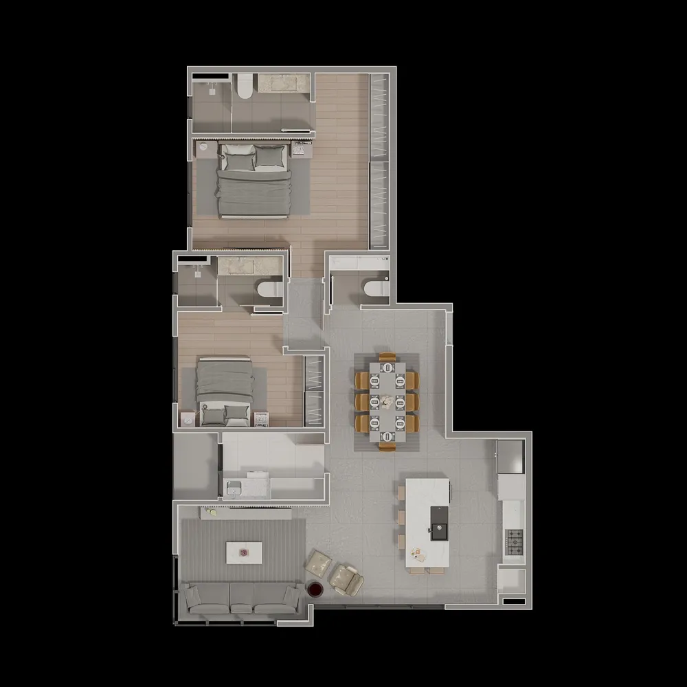 Apartamento, 4 quartos, 100 m² - Foto 3