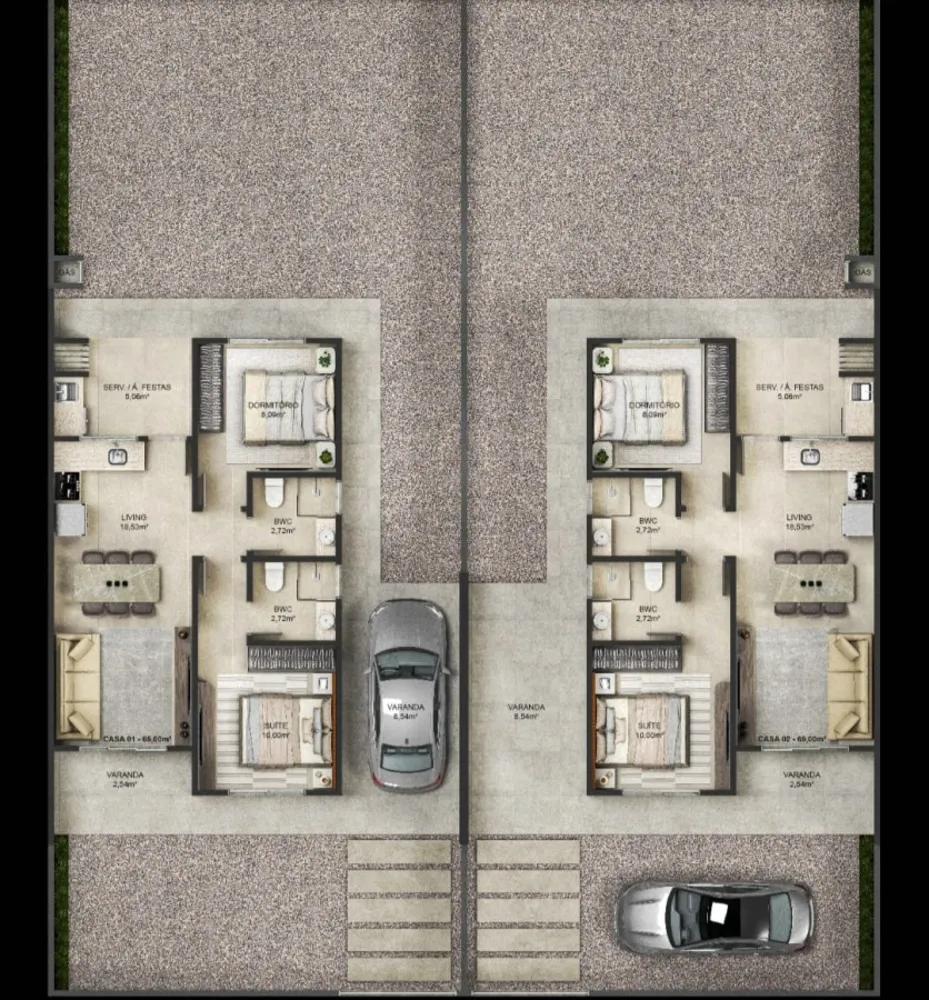 Casa, 2 quartos, 65 m² - Foto 8