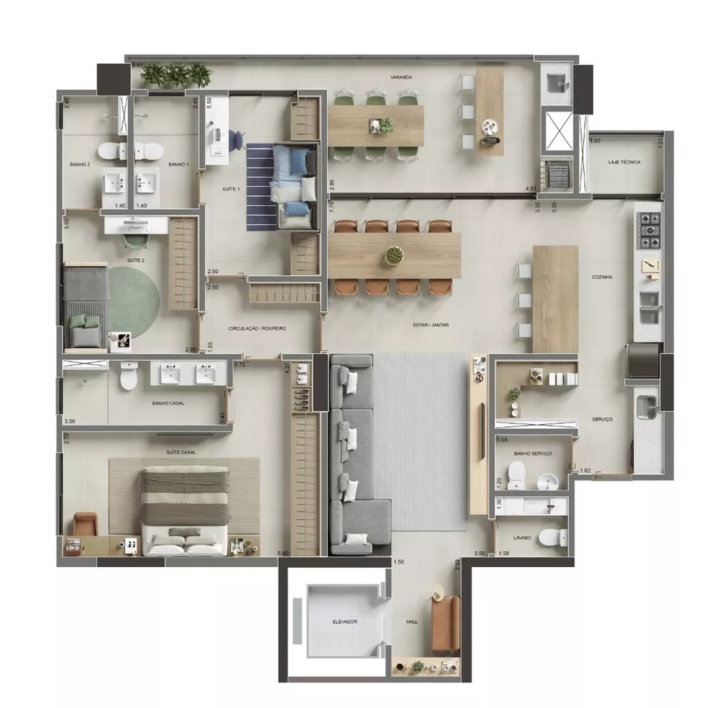 Apartamento, 3 quartos, 281 m² - Foto 8