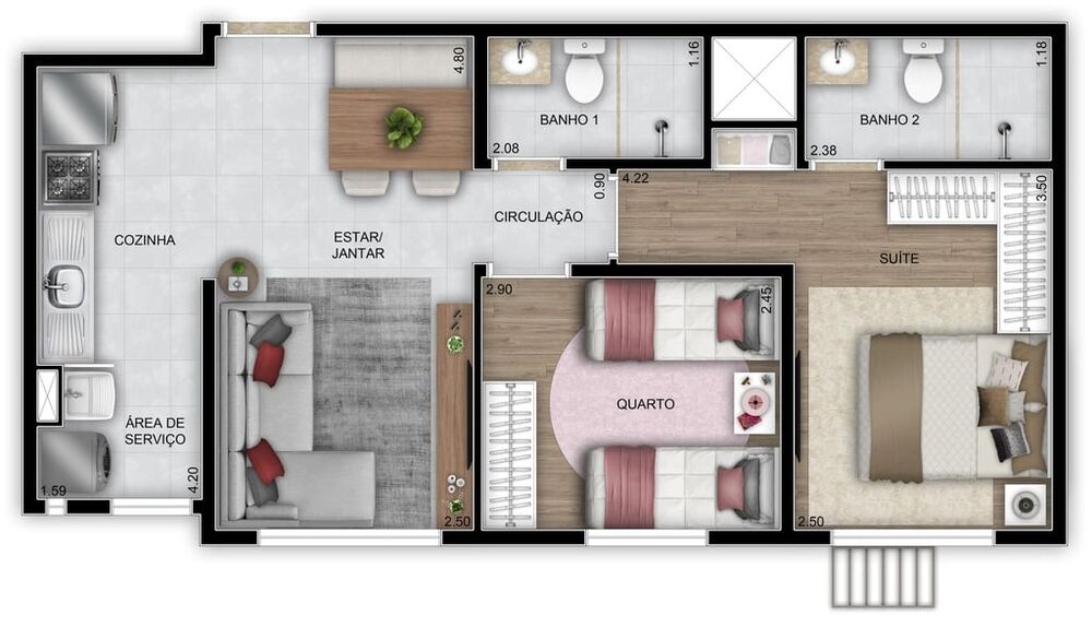 Apartamento, 2 quartos, 51 m² - Foto 8