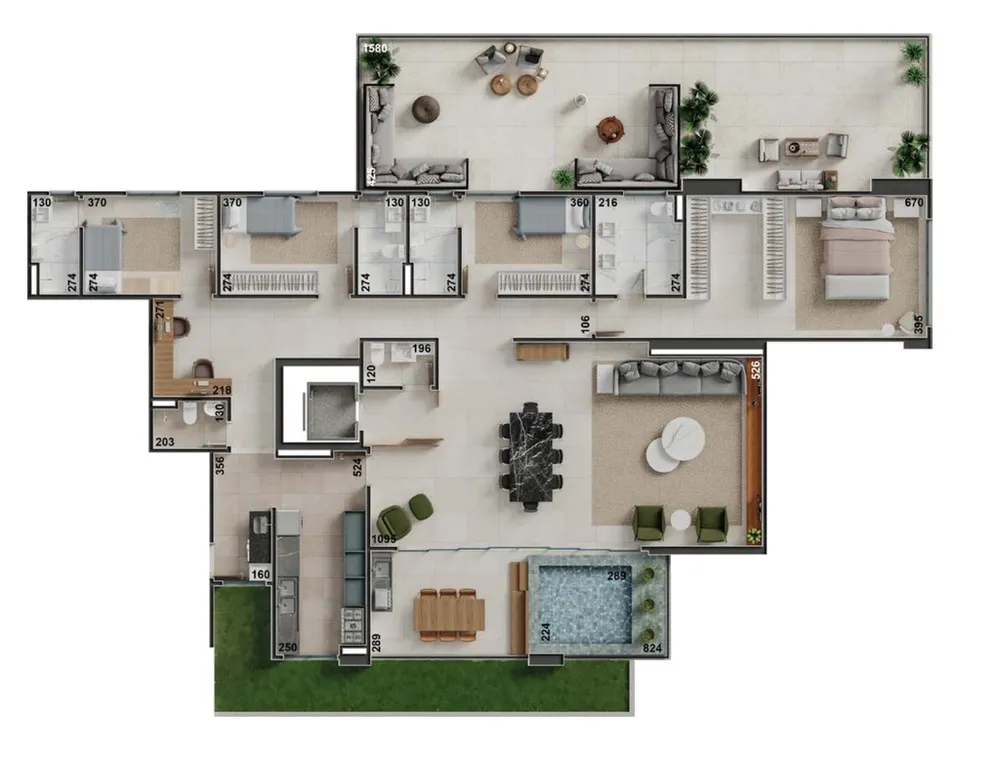 Cobertura, 4 quartos, 415 m² - Foto 16