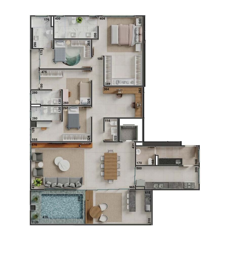 Apartamento, 4 quartos, 236 m² - Foto 1