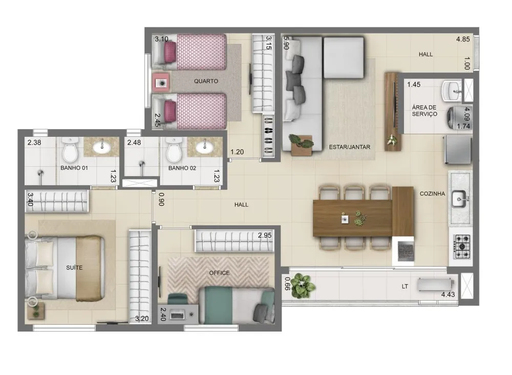 Apartamento, 3 quartos, 78 m² - Foto 18