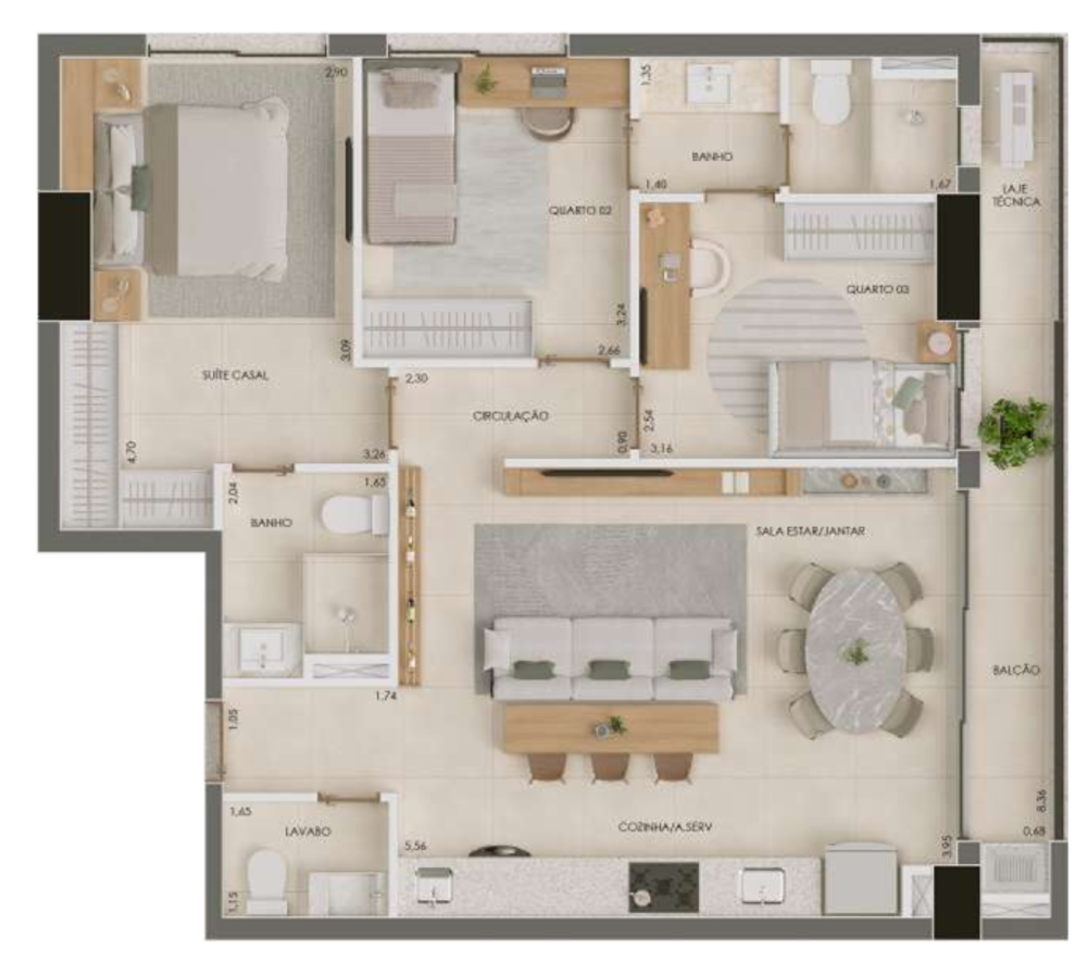 Apartamento, 3 quartos, 84 m² - Foto 7