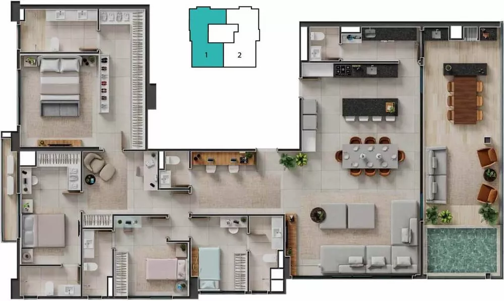 Apartamento, 1 quarto, 64 m² - Foto 5