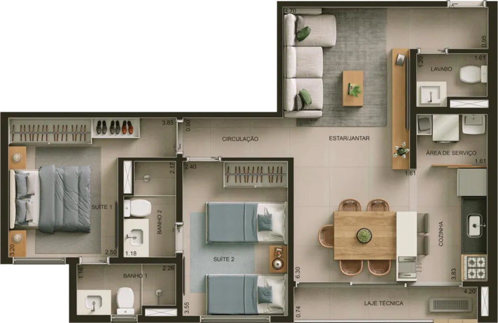 Apartamento, 2 quartos, 64 m² - Foto 18