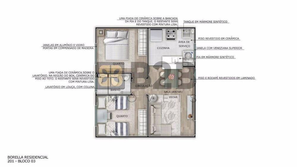 Apartamento à venda com 2 quartos, 39m² - Foto 11