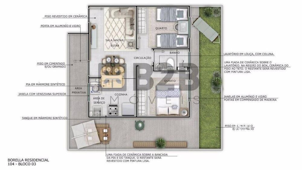 Apartamento à venda com 2 quartos, 39m² - Foto 10