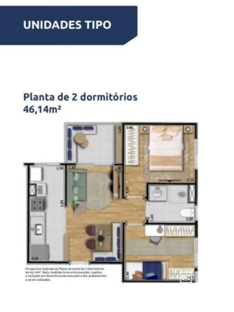Apartamento, 2 quartos, 46 m² - Foto 10