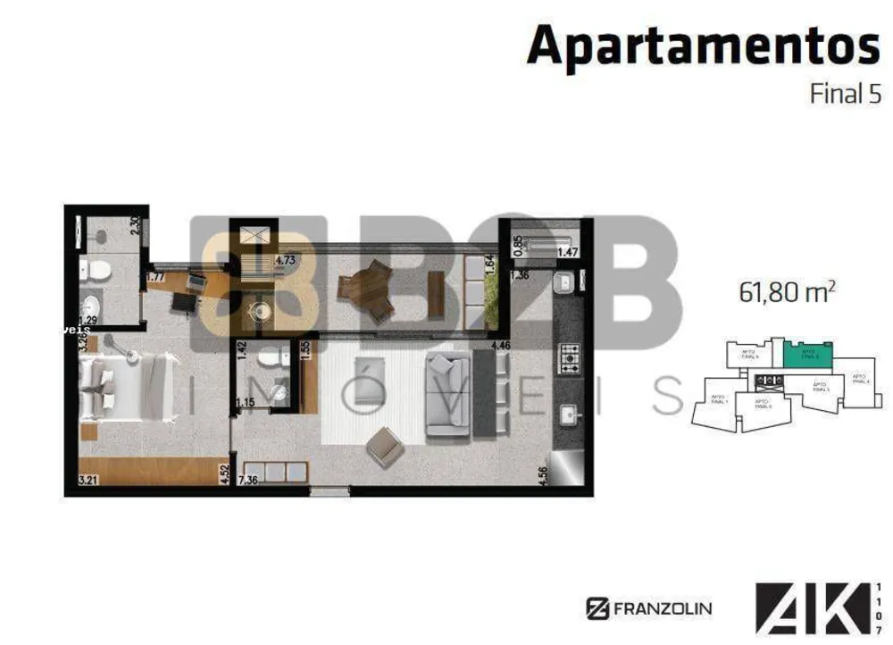 Apartamento, 2 quartos, 97 m² - Foto 3