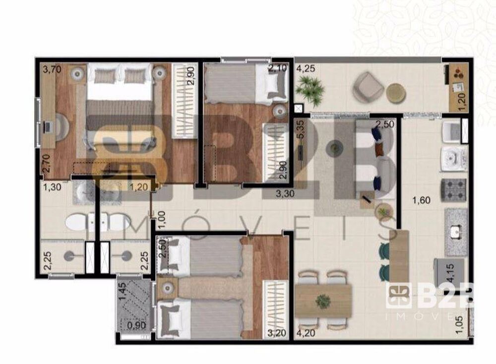 Apartamento, 3 quartos, 70 m² - Foto 6