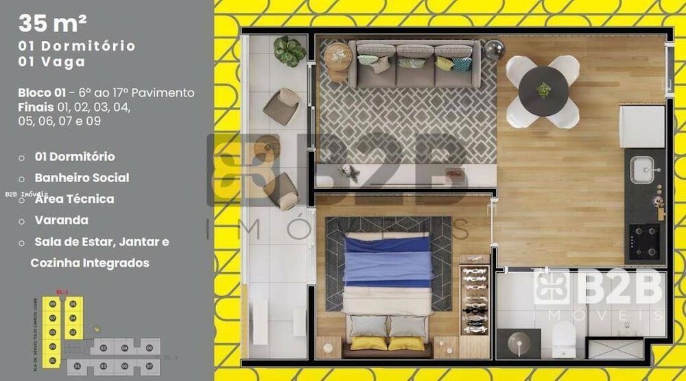 Apartamento, 1 quarto, 35 m² - Foto 22