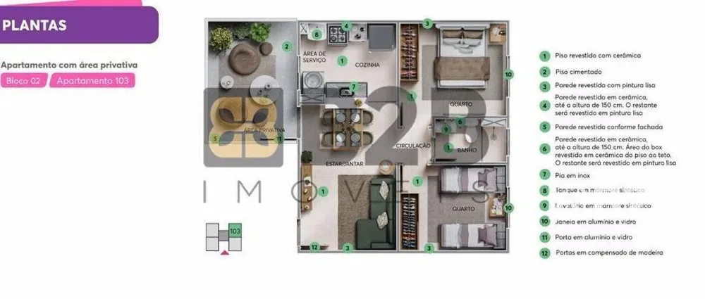 Apartamento, 2 quartos, 39 m² - Foto 3