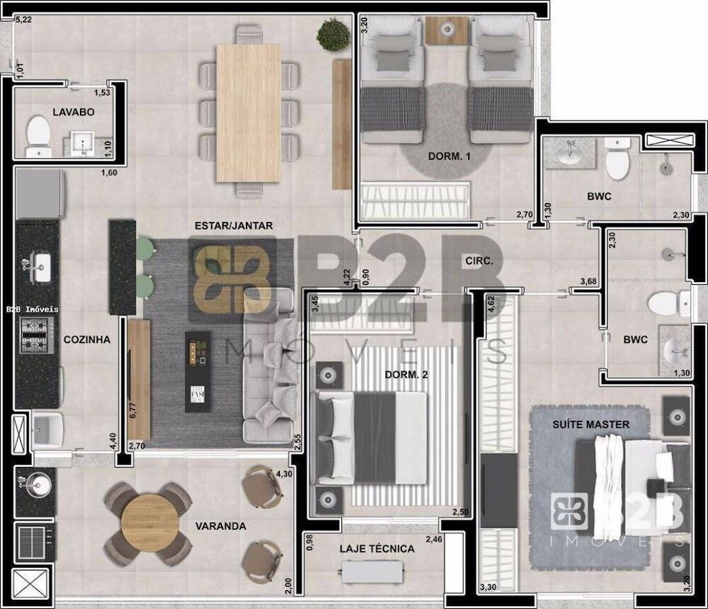 Apartamento, 3 quartos, 96 m² - Foto 6