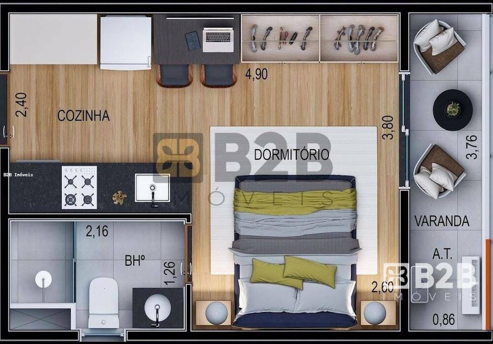 Apartamento, 2 quartos, 45 m² - Foto 12