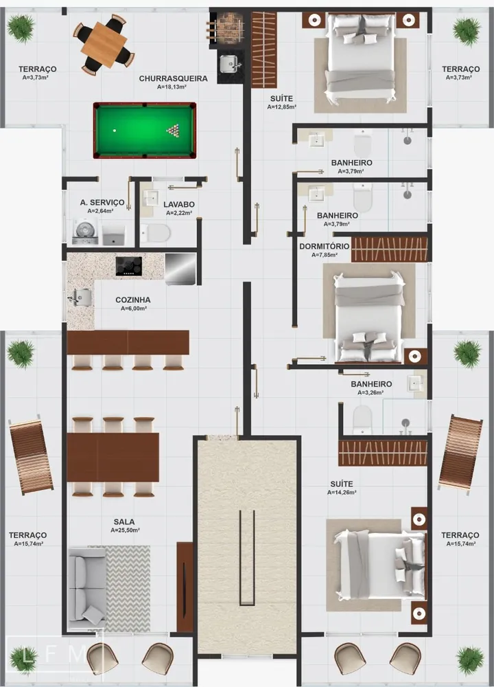 Apartamento, 3 quartos, 153 m² - Foto 3