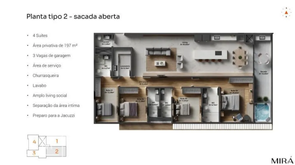 Apartamento, 3 quartos, 168 m² - Foto 1