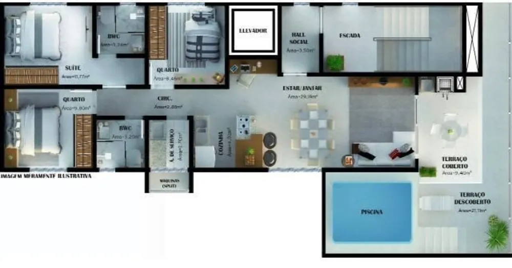 Apartamento, 3 quartos, 95 m² - Foto 2
