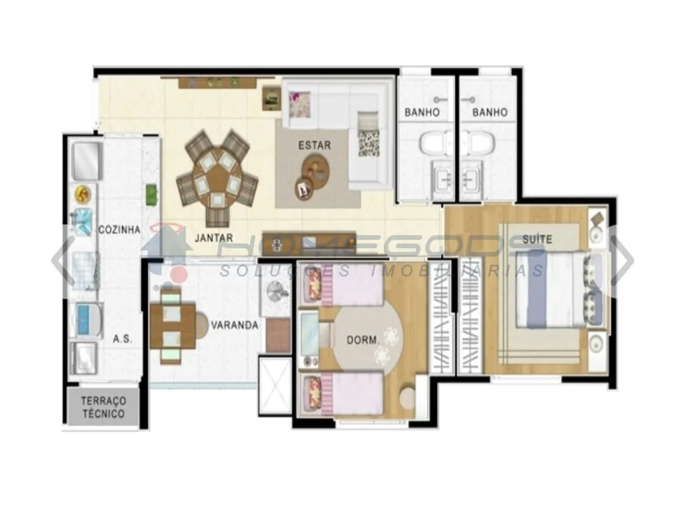 Apartamento, 1 quarto, 65 m² - Foto 2