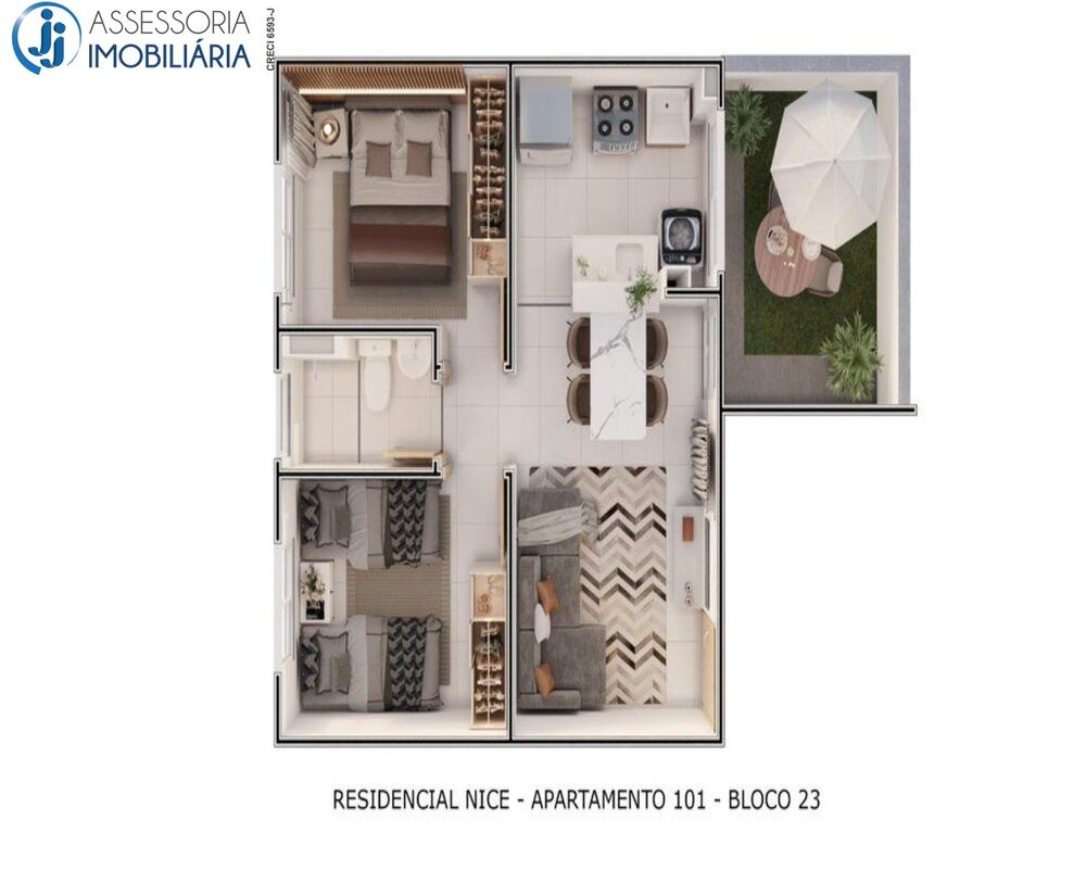 Apartamento, 2 quartos, 45 m² - Foto 4