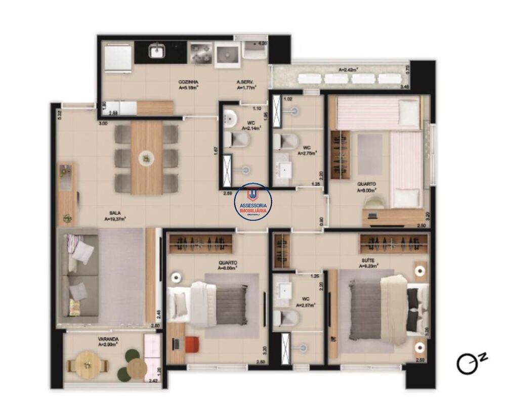 Apartamento, 2 quartos, 55 m² - Foto 3