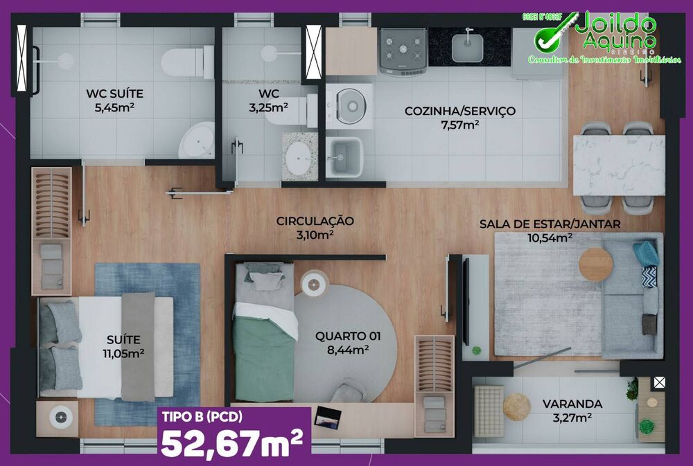 Apartamento, 2 quartos, 50 m² - Foto 4