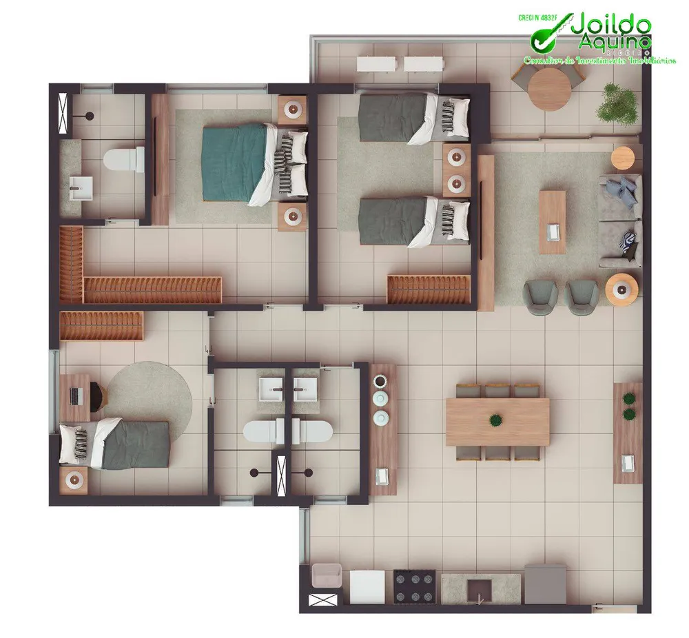 Apartamento, 3 quartos, 68 m² - Foto 2
