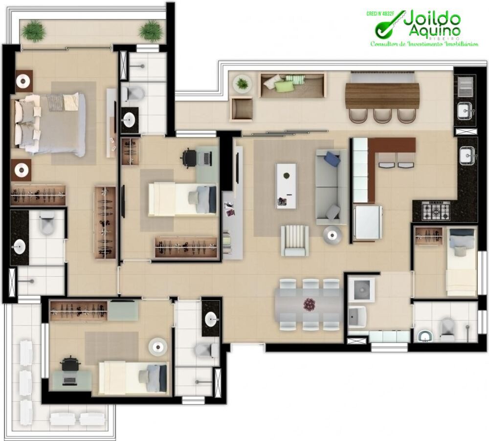 Apartamento, 3 quartos, 119 m² - Foto 2